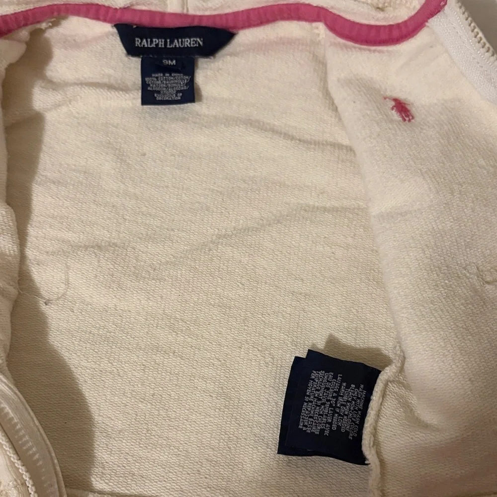 Ralph Lauren Off-White Kids Hoodie with Embroidered Crest 9m